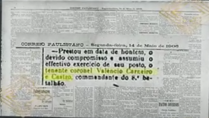 Prestação de contas da sua função em  1906